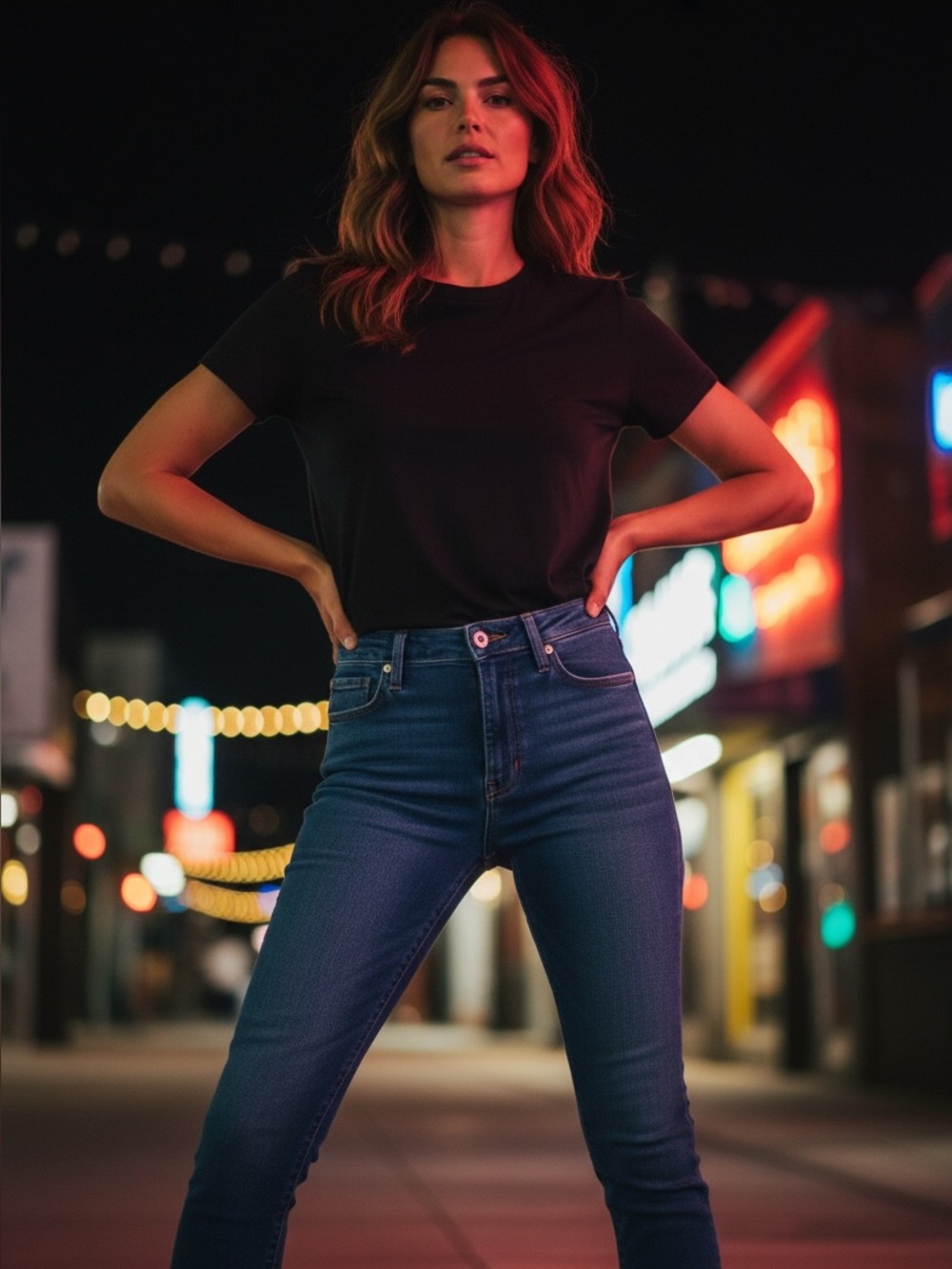 Vera Wang Dark Indigo Skinny Jeans